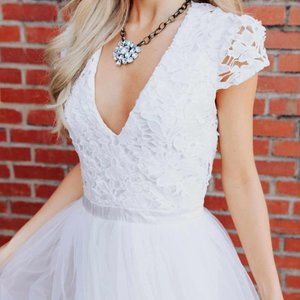 White Rustic Wedding Dress